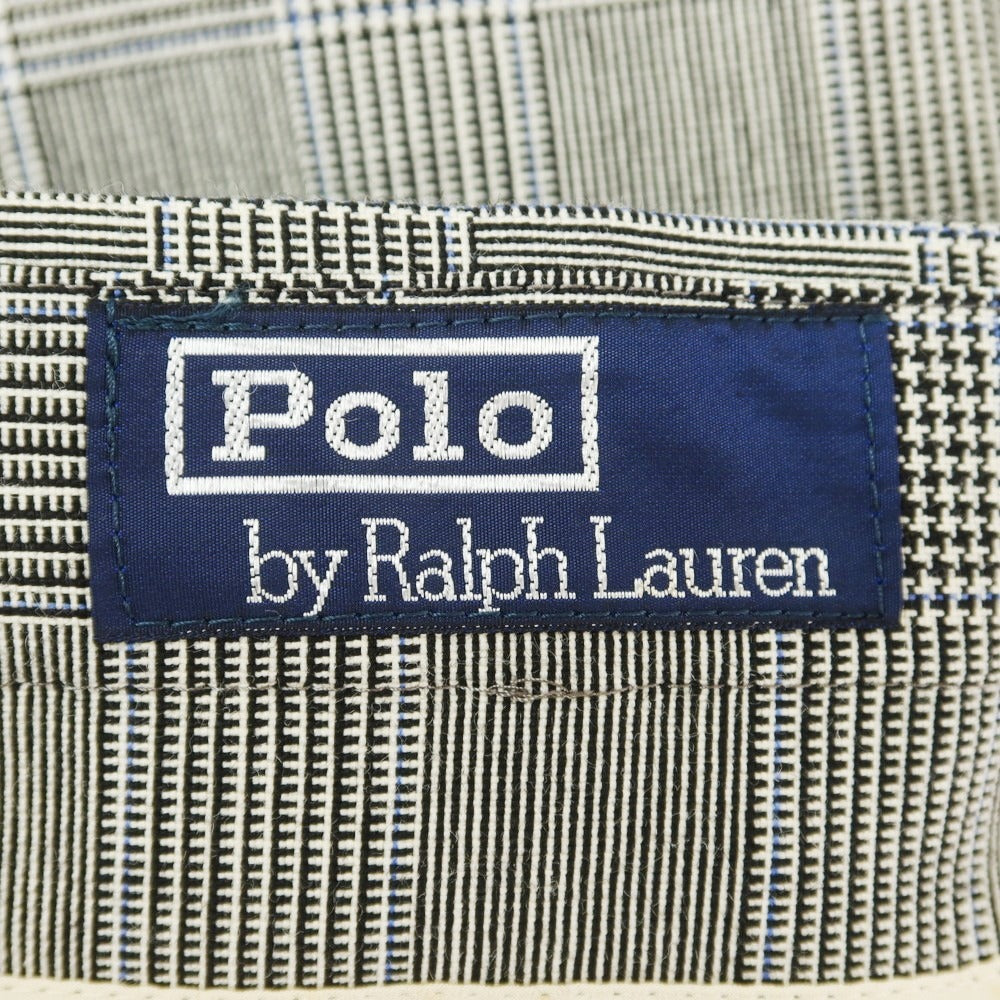 【中古】ポロ ラルフローレン Polo Ralph Lauren ウール チェック ドレススラックスパンツ グレー【サイズ78  (M位)】【GRY】【A/W】【状態ランクB】【メンズ】