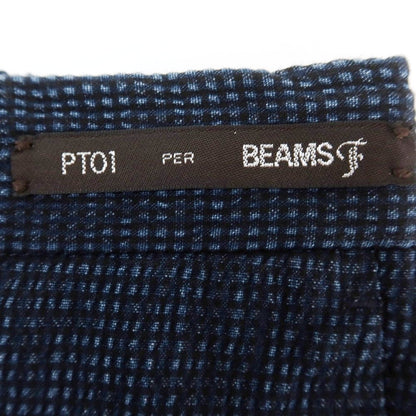 【中古】ピーティーゼロウーノ PT01 BEAMSF別注 ストレッチ コットンナイロン シアサッカー チェック ショートパンツ ネイビーxブラック【 52 】【 状態ランクB 】【 メンズ 】