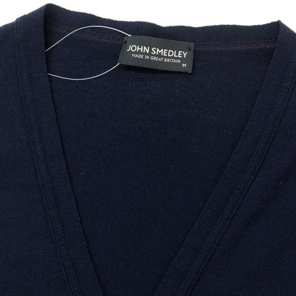 【中古】ジョンスメドレー JOHN SMEDLEY ハイゲージ ウール カーディガン ネイビー【サイズM】【NVY】【A/W】【状態ランクB】【メンズ】