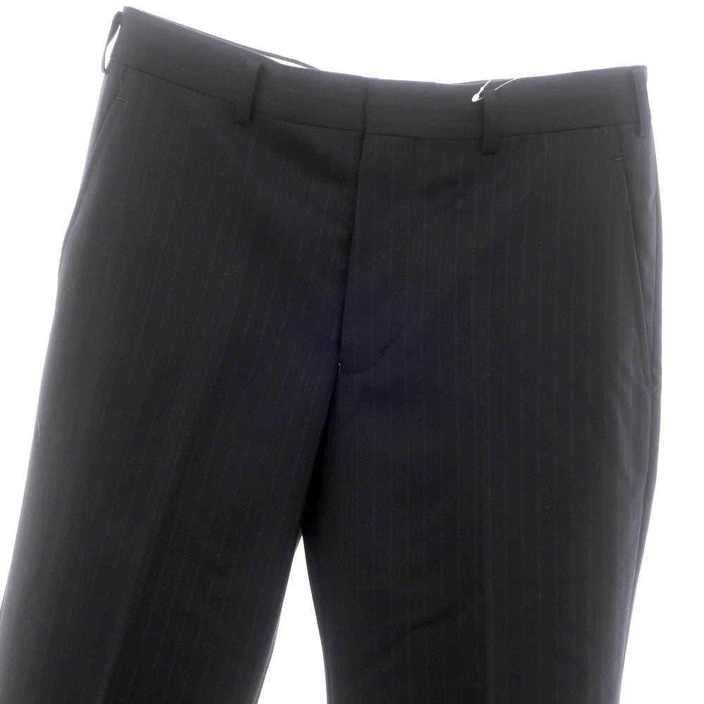 【中古】コムデギャルソン オムドゥ COMME des GARCONS HOMME DEUX 2023年秋冬 ウール ストライプ ドレススラックスパンツ ダークネイビー【 M 】【 状態ランクA 】【 メンズ 】
