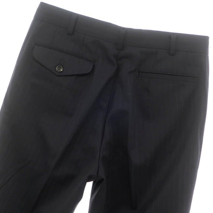 【中古】コムデギャルソン オムドゥ COMME des GARCONS HOMME DEUX 2023年秋冬 ウール ストライプ ドレススラックスパンツ ダークネイビー【 M 】【 状態ランクA 】【 メンズ 】