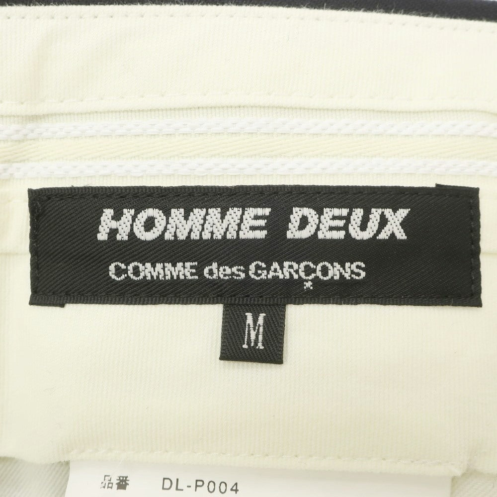 【中古】コムデギャルソン オムドゥ COMME des GARCONS HOMME DEUX 2023年秋冬 ウール ストライプ ドレススラックスパンツ ダークネイビー【 M 】【 状態ランクA 】【 メンズ 】 [EPD]