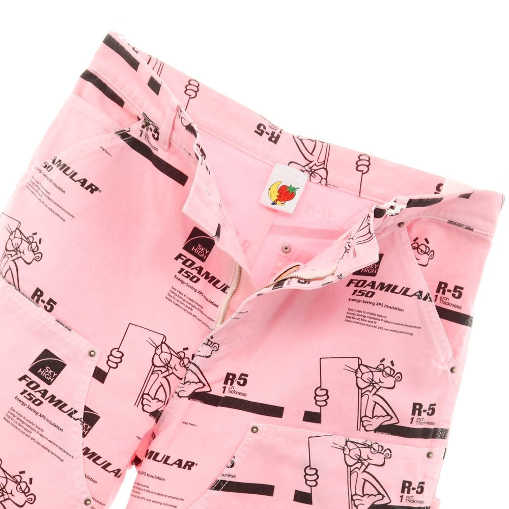 【中古】スカイ ハイ ファーム ワークウエア SKY HIGH FARM WORKWEAR 2024年春夏 INSULATION PRINT DOUBLE KNEE コットン ワークパンツ ピンク【サイズM】【PNK】【S/S/A/W】【状態ランクA】【メンズ】