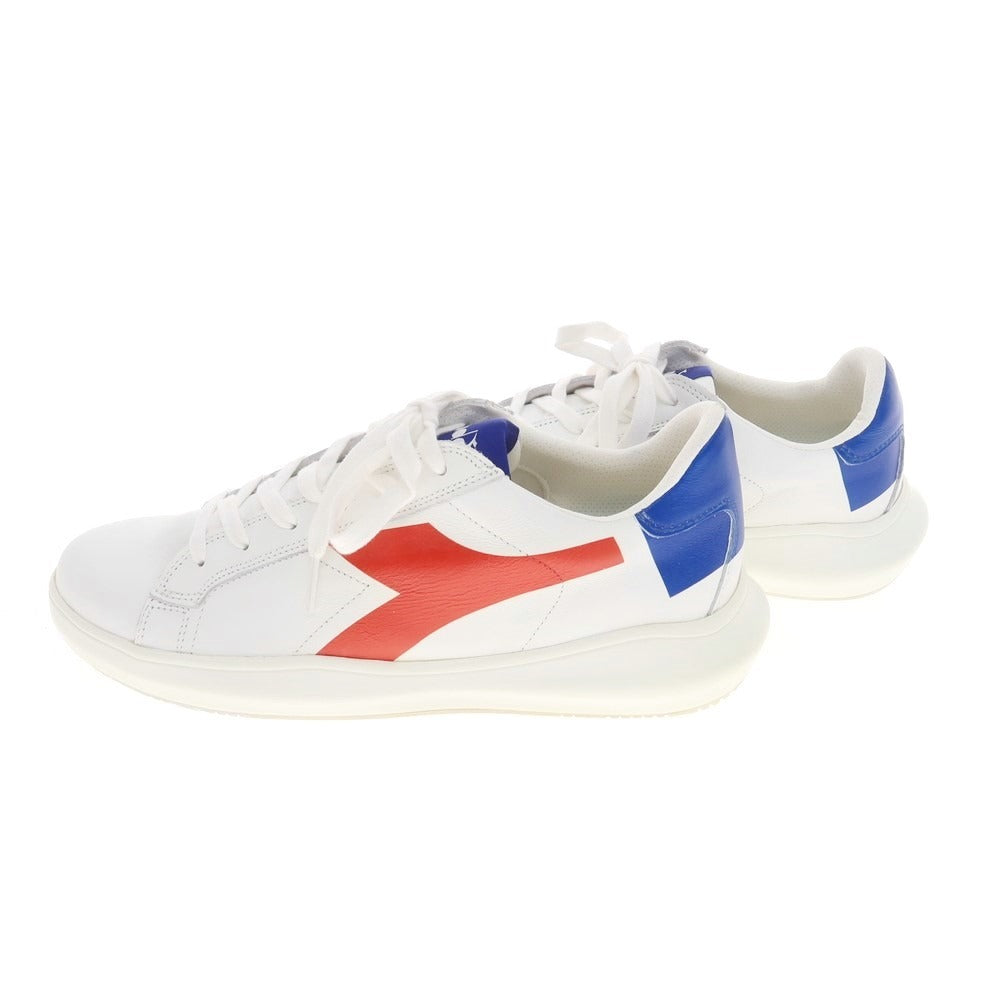 【中古】【未使用】ディアドラ Diadora レザー スニーカー ホワイトxレッド【 27 】【 状態ランクS 】【 メンズ 】