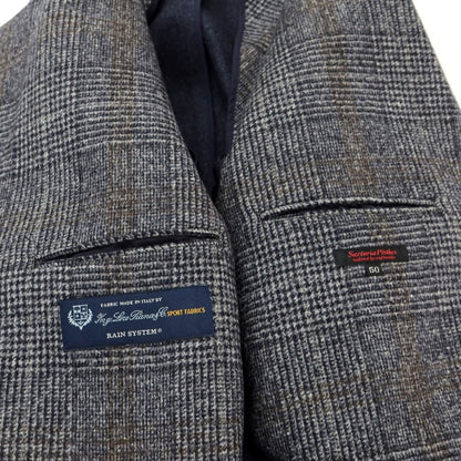 【中古】サルトリアピスケス Sartoria Pisthes ウール チェック チェスターフィールドコート グレーxブルー【 50 】【 状態ランクA 】【 メンズ 】