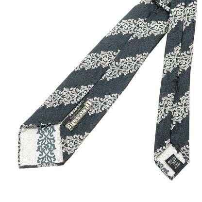 【中古】タイユアタイ TIE YOUR TIE セッテピエゲ シルク ストライプ柄ネクタイ ダークグリーンxホワイト【 状態ランクB 】【 メンズ 】