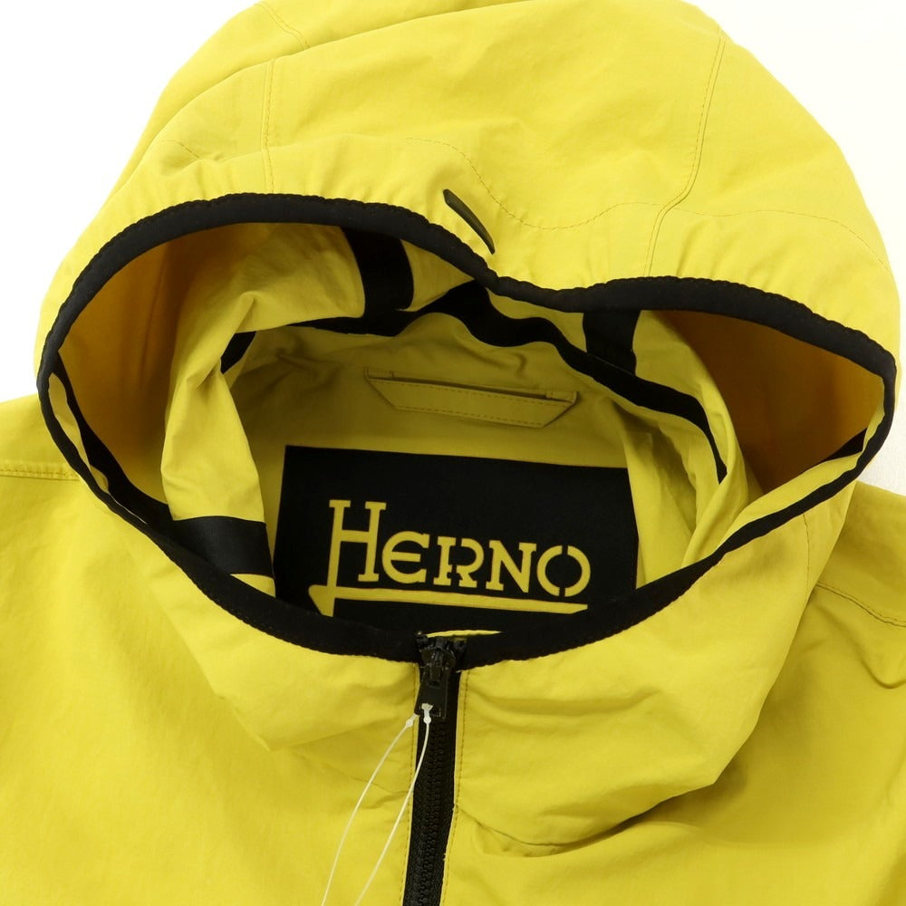 【中古】ヘルノ Herno ポリエステル シェルジャケット イエロー【 46 】【 状態ランクC 】【 メンズ 】