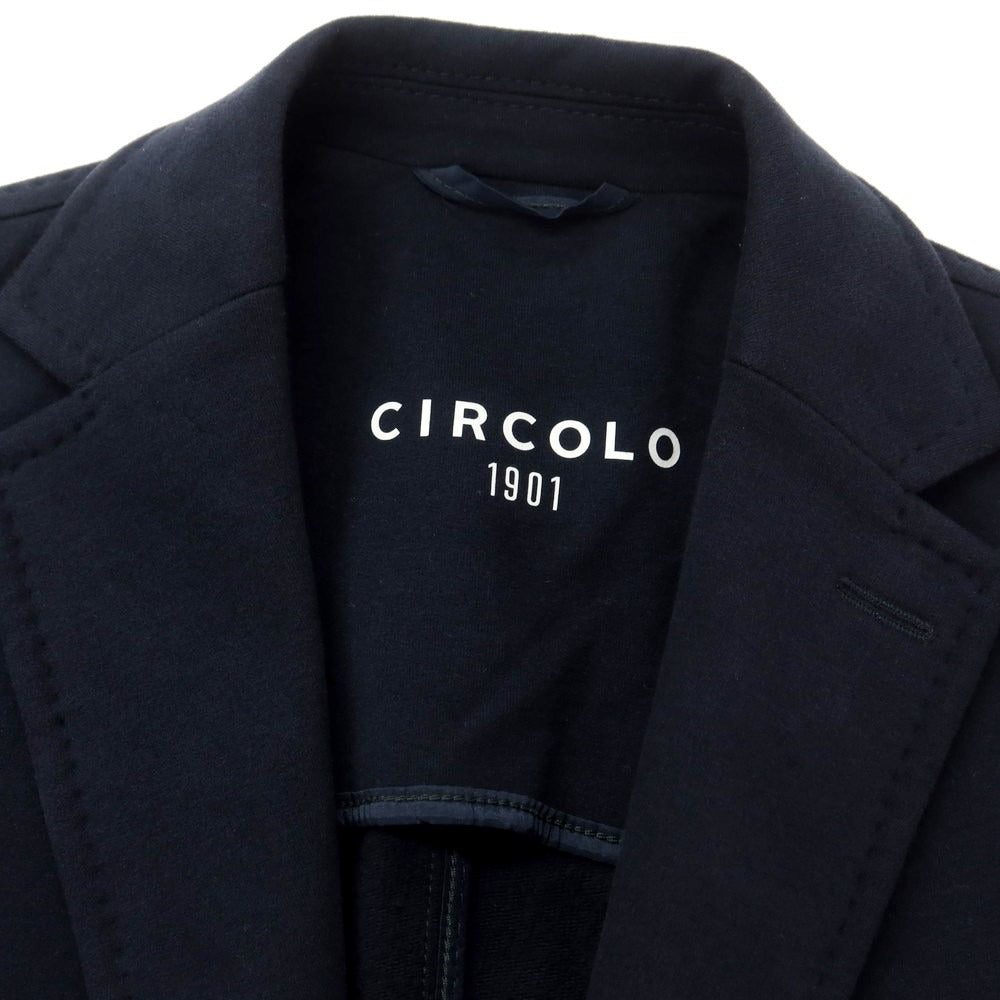 【中古】チルコロ1901 CIRCOLO 1901 コットン ジャージー 2B カジュアルジャケット ネイビー【 48 】【 状態ランクB 】【 メンズ 】