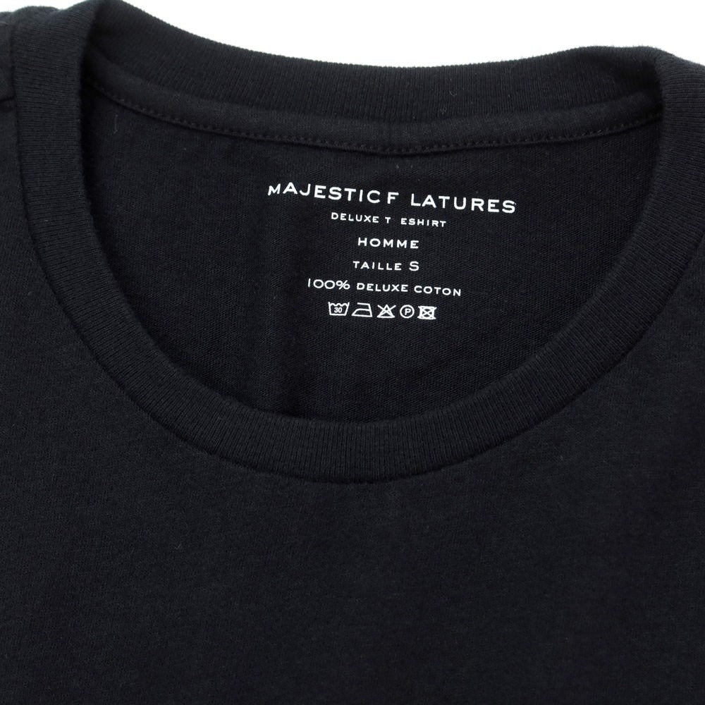 【中古】マジェスティック フィラチュール オム MAJESTIC FILATURES HOMME コットン 天竺 クルーネック 長袖Ｔシャツ ブラック【サイズS】【BLK】【S/S/A/W】【状態ランクB】【メンズ】