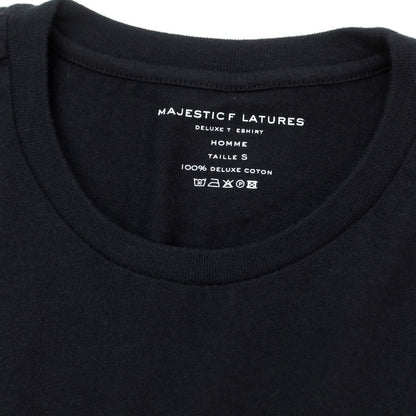 【中古】マジェスティック フィラチュール オム MAJESTIC FILATURES HOMME コットン 天竺 クルーネック 長袖Ｔシャツ ブラック【サイズS】【BLK】【S/S/A/W】【状態ランクB】【メンズ】
[APD]