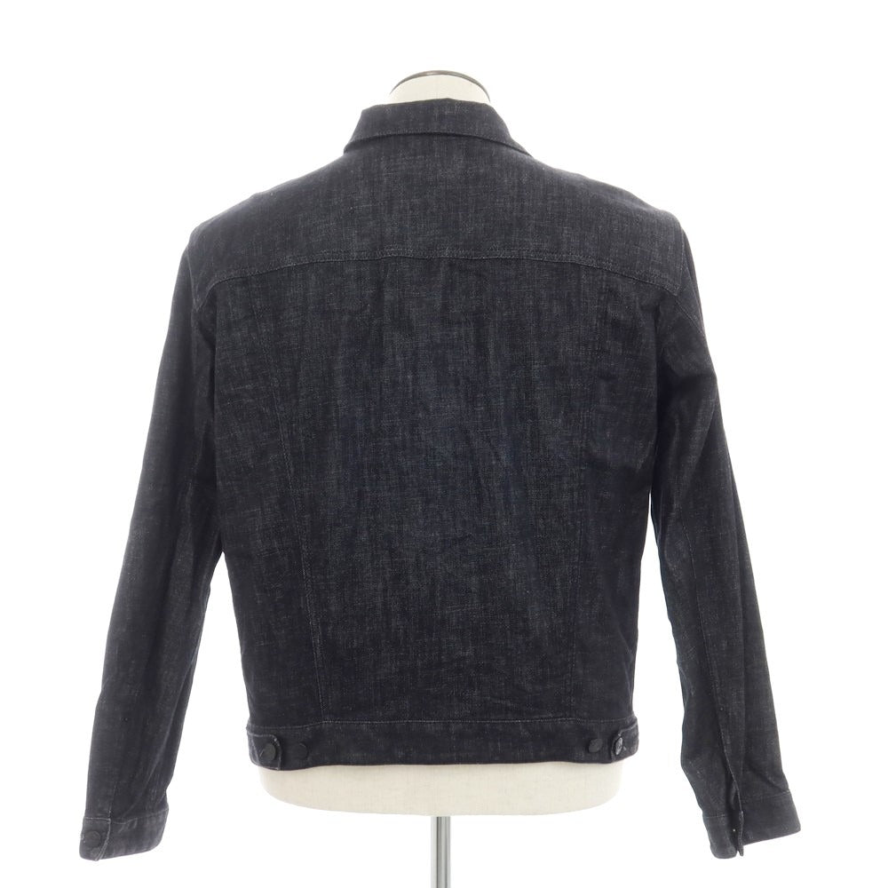 【中古】ディースクエアード DSQUARED2 ストレッチコットン ジップアップ デニムジャケット ブラック【 52 】【 状態ランクB 】【 メンズ 】