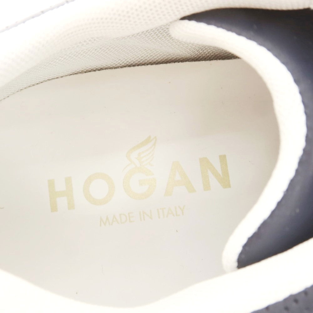 【中古】【未使用】ホーガン Hogan レザー スニーカー ブルーグレー×ネイビー【 7 1/2 】【 状態ランクS 】【 メンズ 】