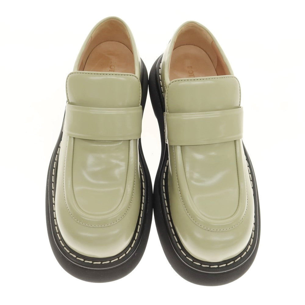 【中古】ボッテガヴェネタ BOTTEGAVENETA SWELL LOAFER ローファー グリーンベージュ【 42 】【 状態ランクA 】【 メンズ 】