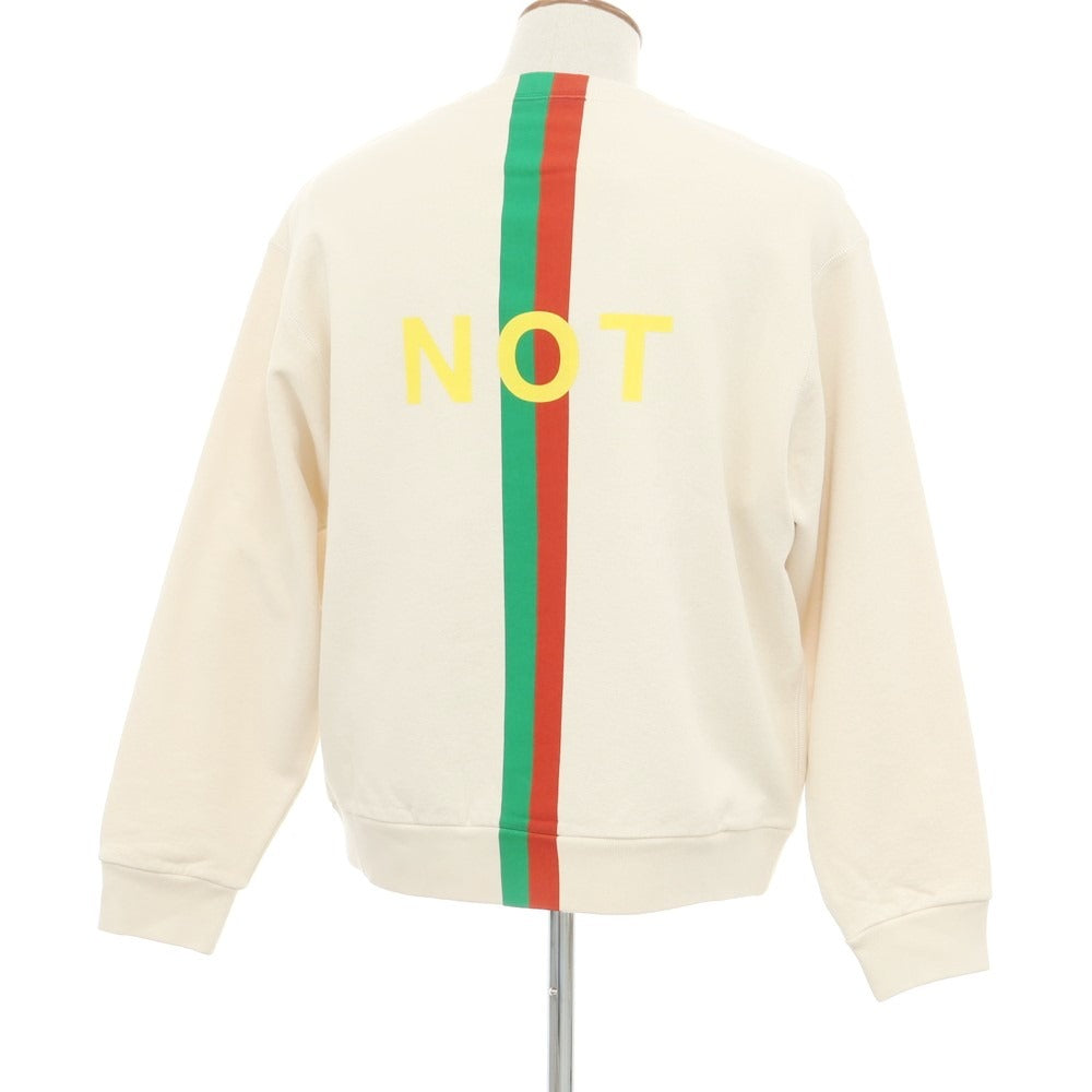 【中古】グッチ GUCCI コットン クルーネック スウェット ベージュ【 M 】【 状態ランクA 】【 メンズ 】 [BPD] [CPD]
