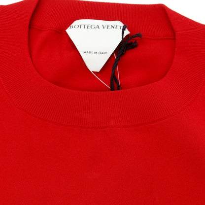 【中古】ボッテガヴェネタ BOTTEGAVENETA レーヨンポリエステル Pullover Techno Skin クルーネック プルオーバーニット レッド【サイズL】【RED】【S/S】【状態ランクA】【メンズ】