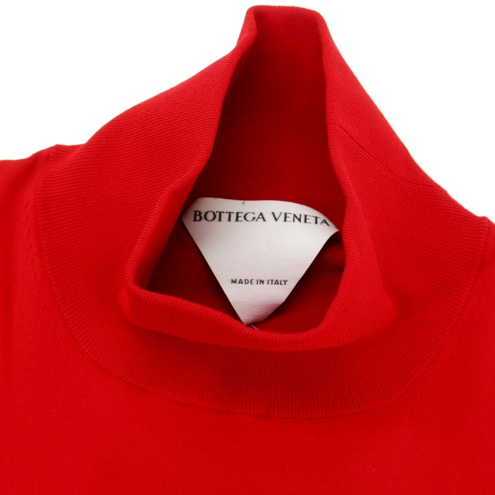 【中古】ボッテガヴェネタ BOTTEGAVENETA レーヨンポリエステル ハイネック プルオーバーニット レッド【サイズM】【 状態ランクA 】【 メンズ 】[EPD]
