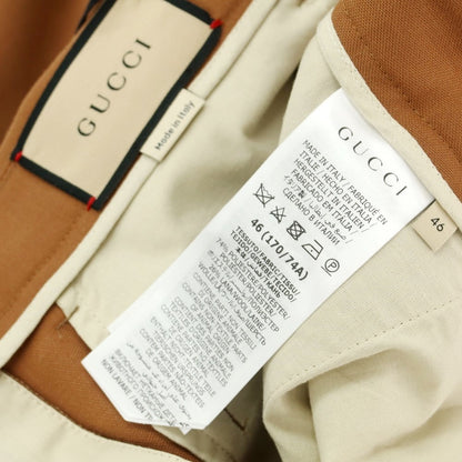 【中古】グッチ GUCCI ポリエステルウール フレア カジュアルスラックスパンツ ライトブラウン【 46 】【 状態ランクA 】【 メンズ 】