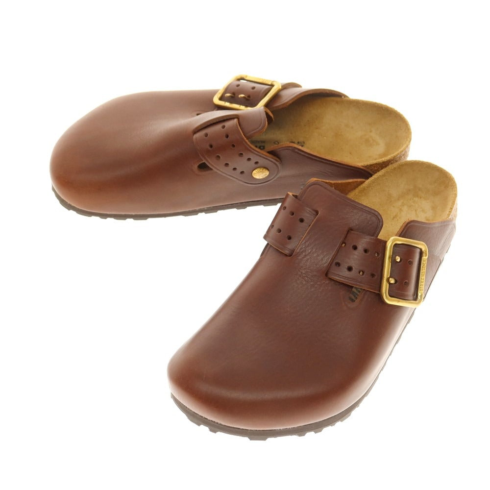 【中古】ビルケンシュトック BIRKENSTOCK レザー サンダル ブラウン【 41 】【 状態ランクC 】【 メンズ 】