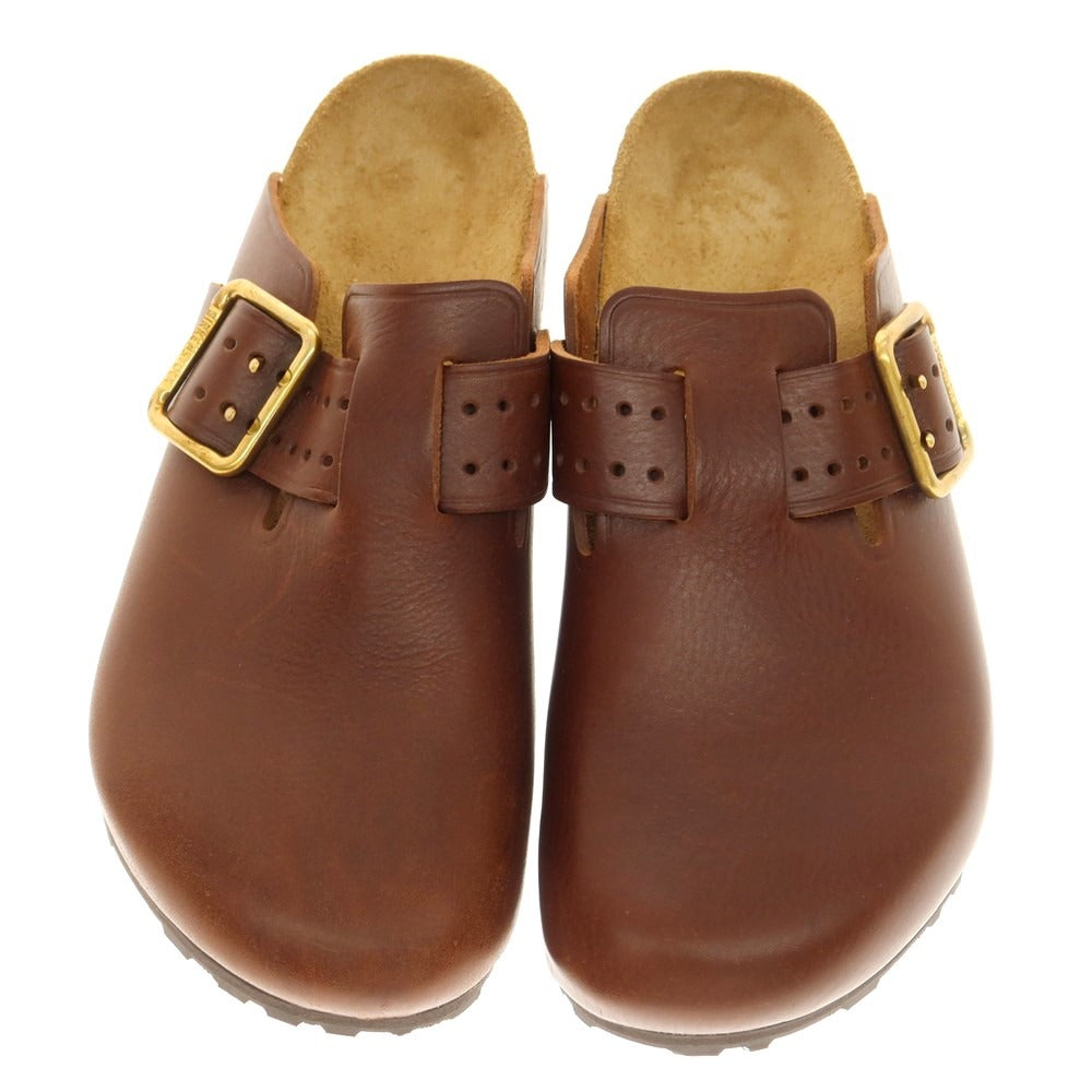 【中古】ビルケンシュトック BIRKENSTOCK レザー サンダル ブラウン【 41 】【 状態ランクC 】【 メンズ 】