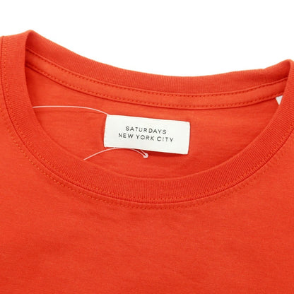 【SALE30％OFF/返品不可】【中古】サタデーズ ニューヨークシティ Saturdays NYC コットン クルーネック プリント 半袖Ｔシャツ オレンジ【 XS 】【 状態ランクA 】【 メンズ 】 [DPD]