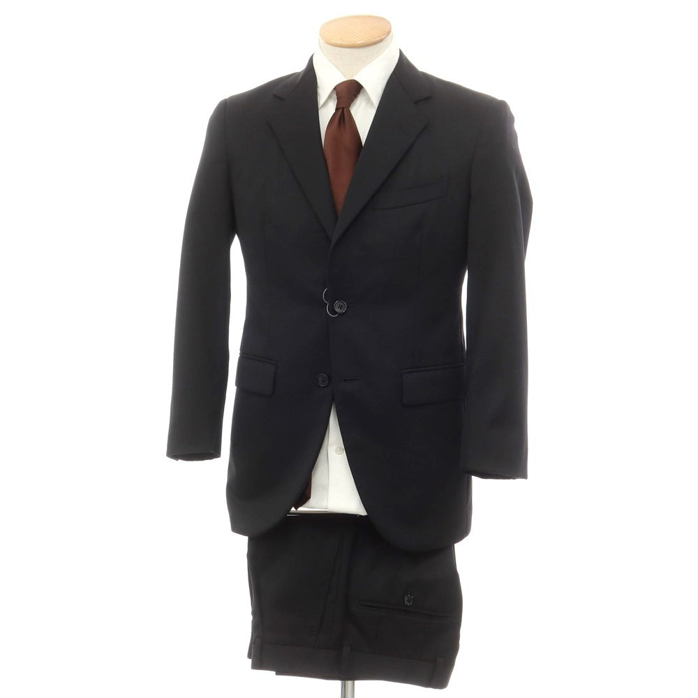 【中古】アザブテーラー azabu tailor ウール 2つボタンスーツ ブラック【 40/76 】【 状態ランクB 】【 メンズ 】