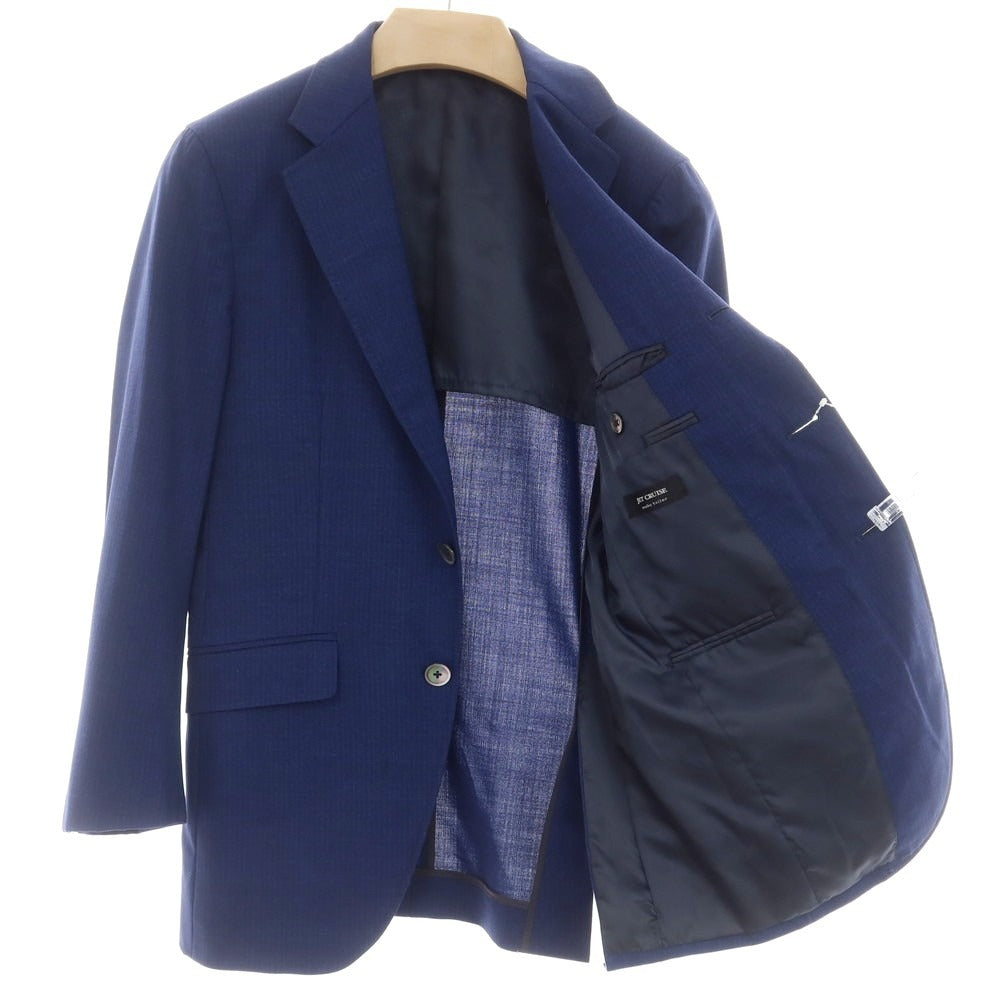 【中古】アザブテーラー azabu tailor 3ピース ウール ストライプ 3つボタンスーツ ダークブルー【 40/76 】【 状態ランクB 】【 メンズ 】