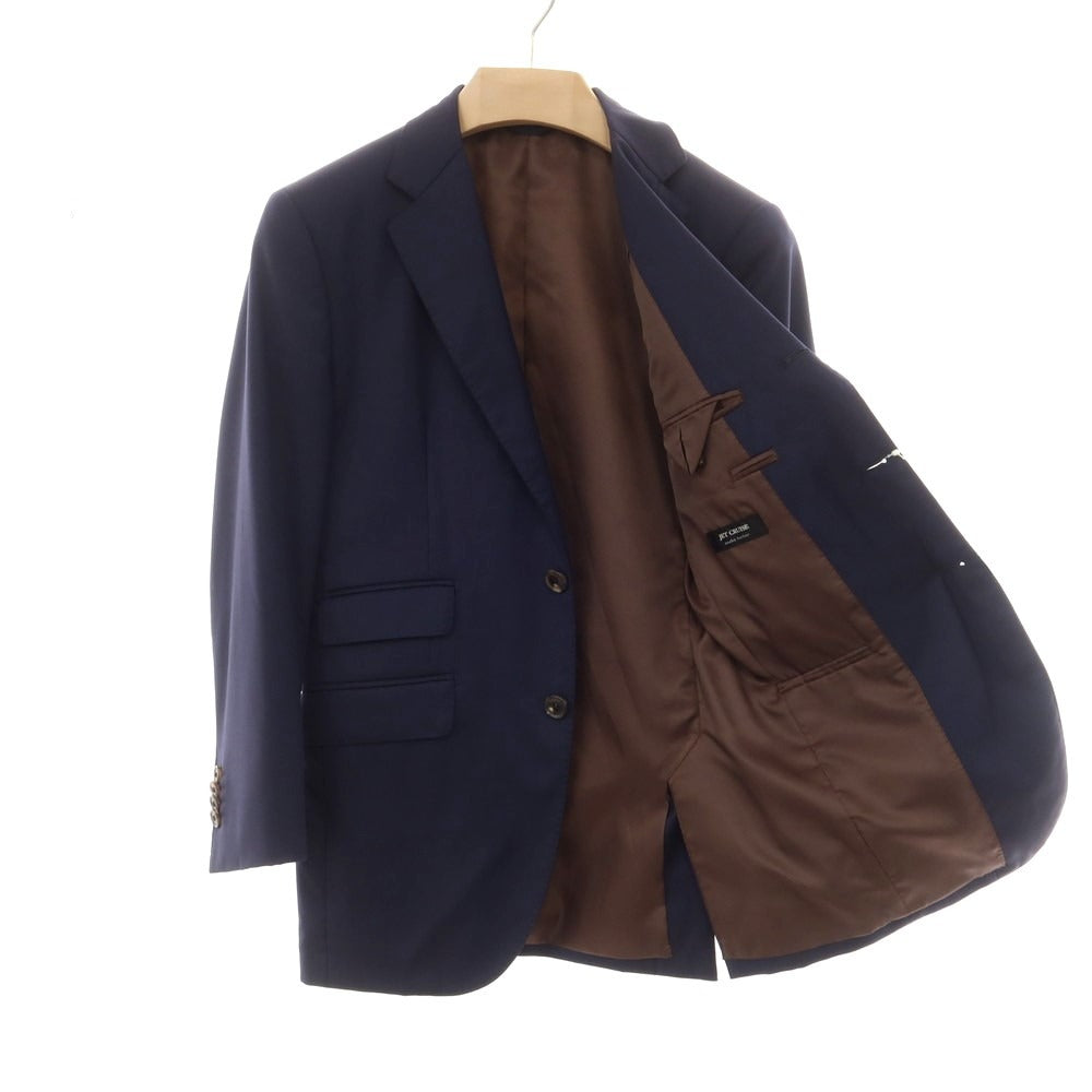 【中古】アザブテーラー azabu tailor スリーピース ウール 3つボタンスーツ ネイビー【 40/40/76 】【 状態ランクC 】【 メンズ 】