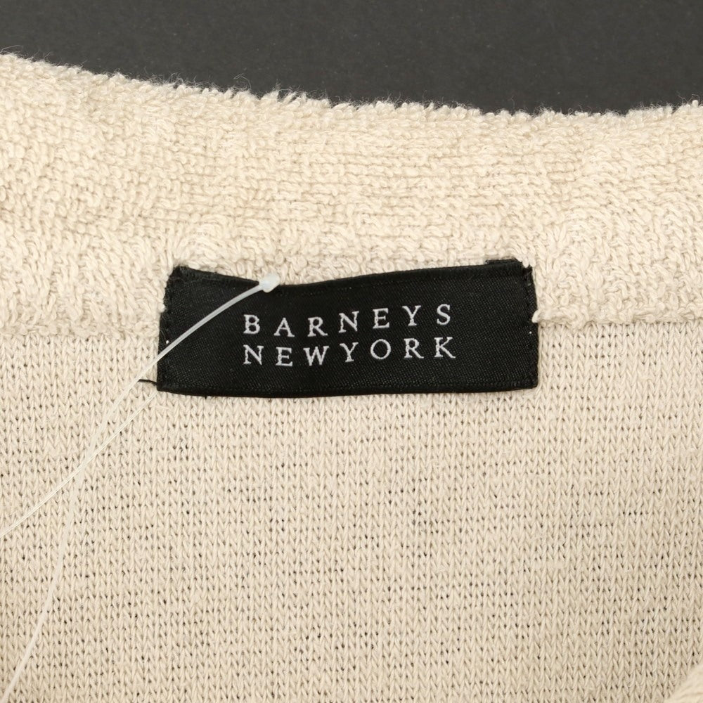 【中古】バーニーズニューヨーク BARNEYS NEWYORK コットンポリエステル パイル スキッパー 半袖ポロシャツ ベージュ【 S 】【 状態ランクB 】【 メンズ 】