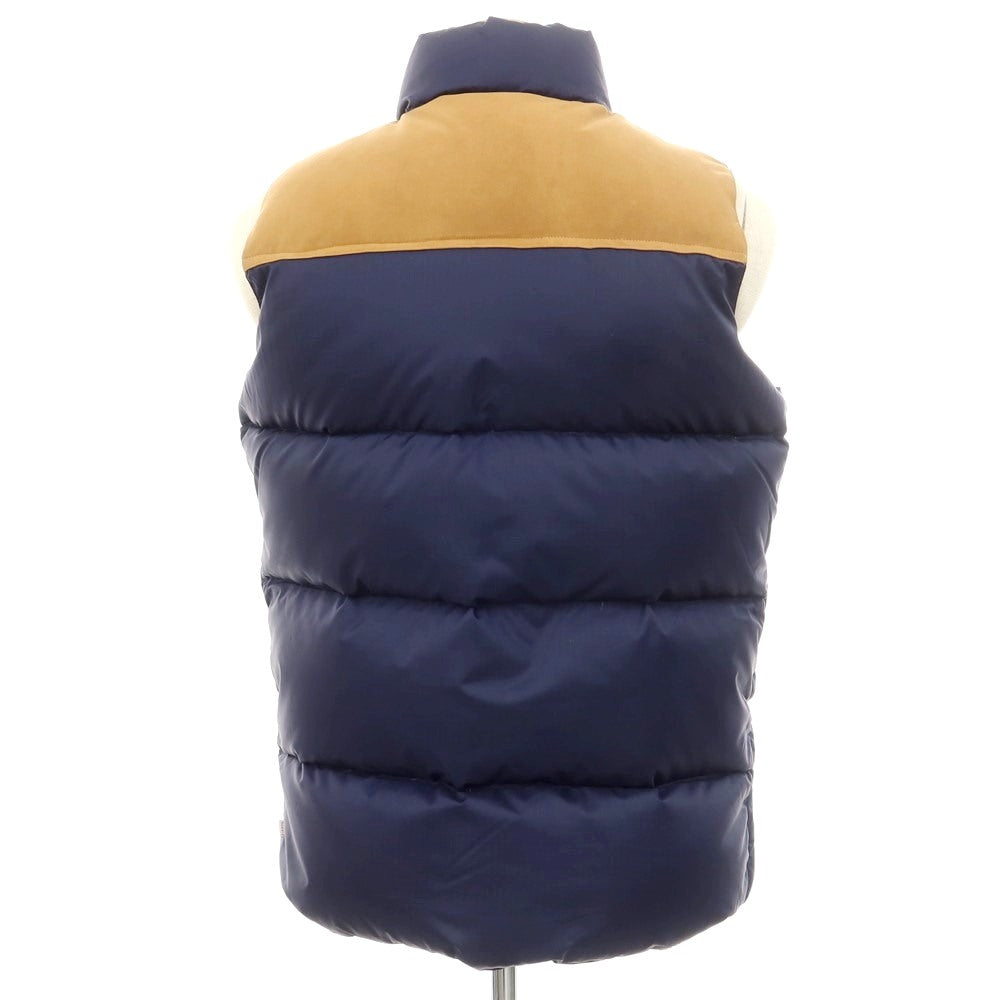 【中古】ケープハイツ Cape HEIGHTS リップストップナイロン ダウンベスト ネイビーxキャメル【 S 】【 状態ランクB 】【 メンズ 】 [EPD]
