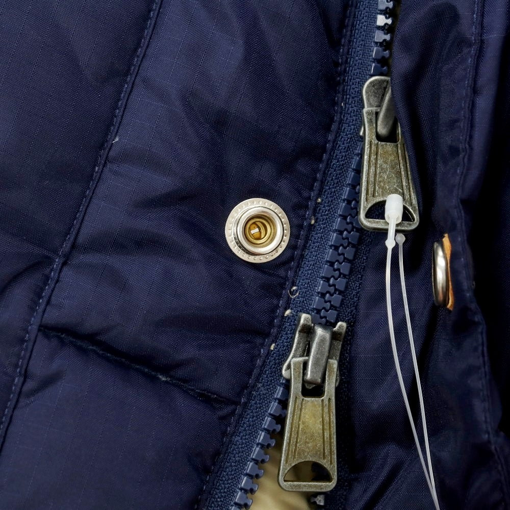 【中古】ケープハイツ Cape HEIGHTS リップストップナイロン ダウンベスト ネイビーxキャメル【 S 】【 状態ランクB 】【 メンズ 】 [EPD]