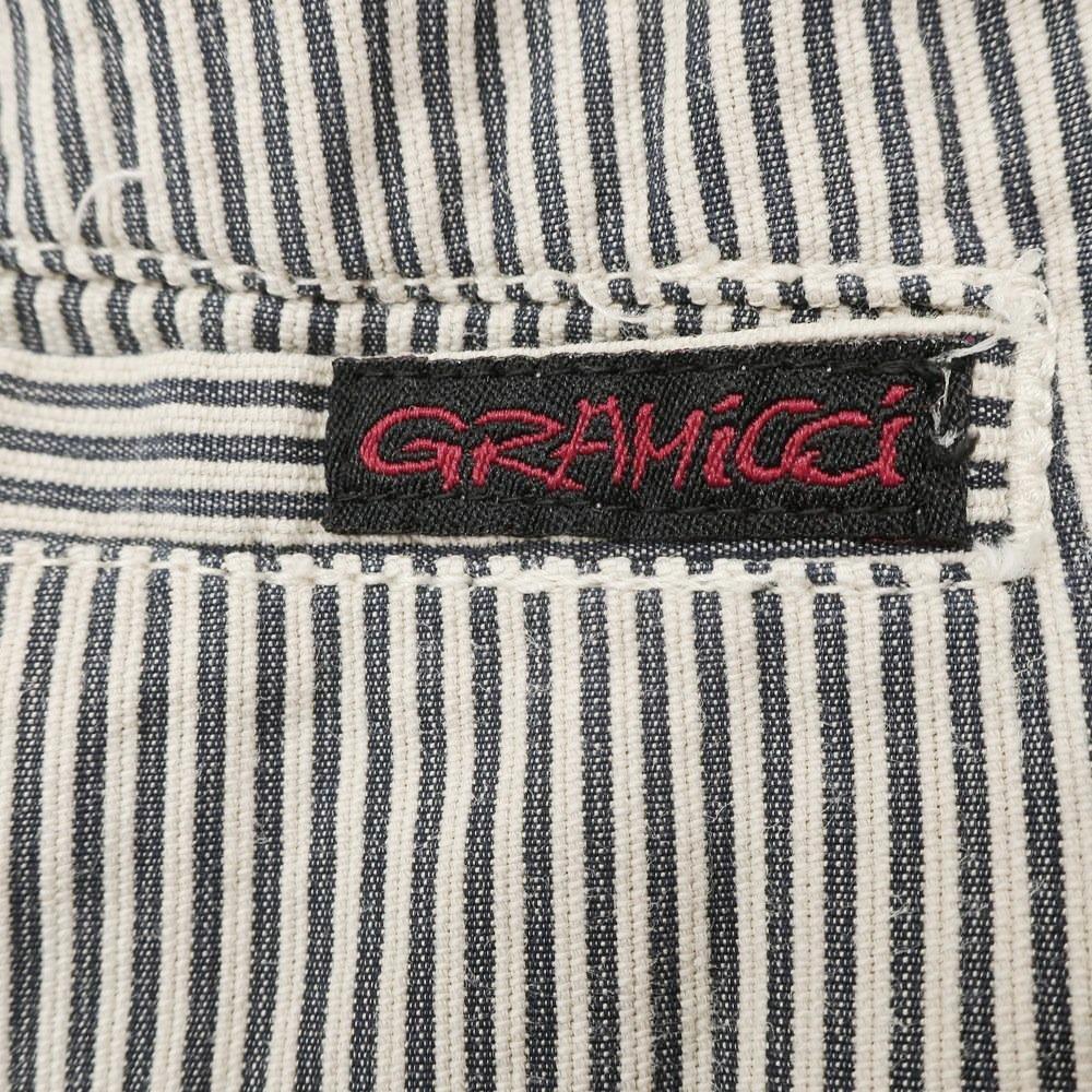 【中古】グラミチ Gramicci ストライプ ショートパンツ ネイビーxオフホワイト【 XL 】【 状態ランクB 】【 メンズ 】