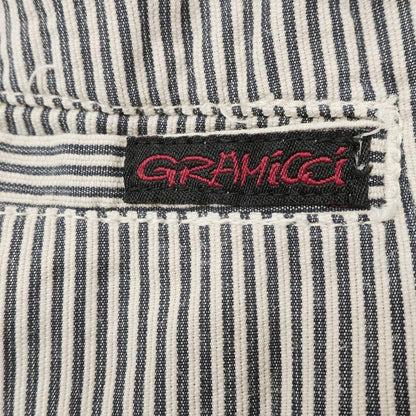 【中古】グラミチ Gramicci ストライプ ショートパンツ ネイビーxオフホワイト【 XL 】【 状態ランクB 】【 メンズ 】