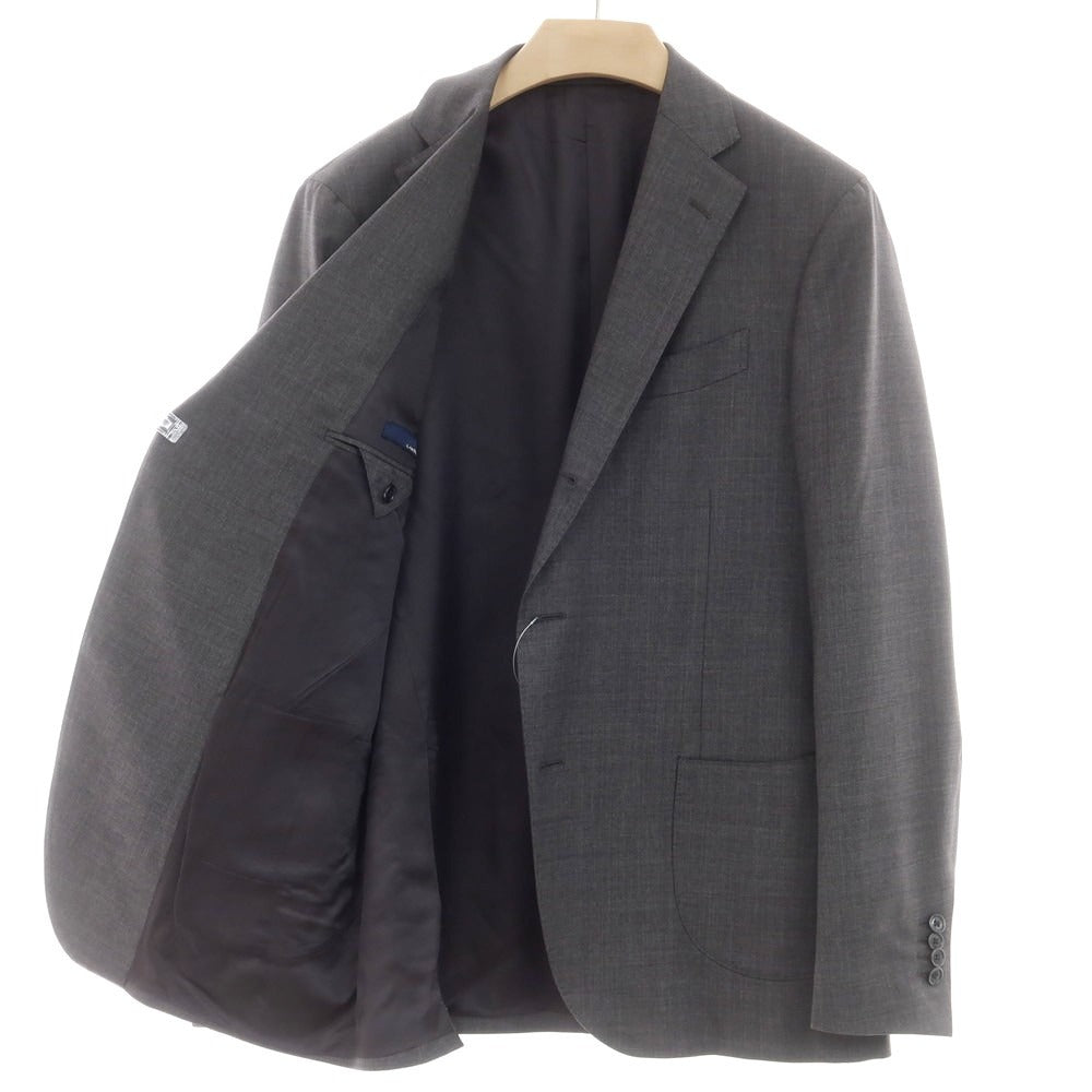 【中古】ラルディーニ LARDINI ストレッチウール 3つボタンスーツ ダークグレー【 52 】【 状態ランクB 】【 メンズ 】