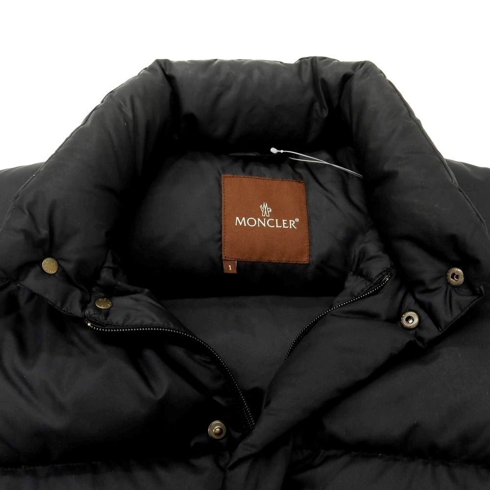 【中古】モンクレール MONCLER ポリエステル ダウンジャケット ブラック【 1 】【 状態ランクC 】【 メンズ 】