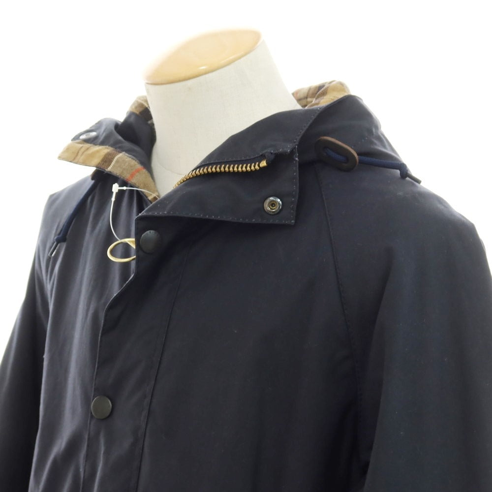 【中古】バブアー Barbour オイルドコットン フーデッドコート ダークネイビー【 36 】【 状態ランクB 】【 メンズ 】 [EPD]