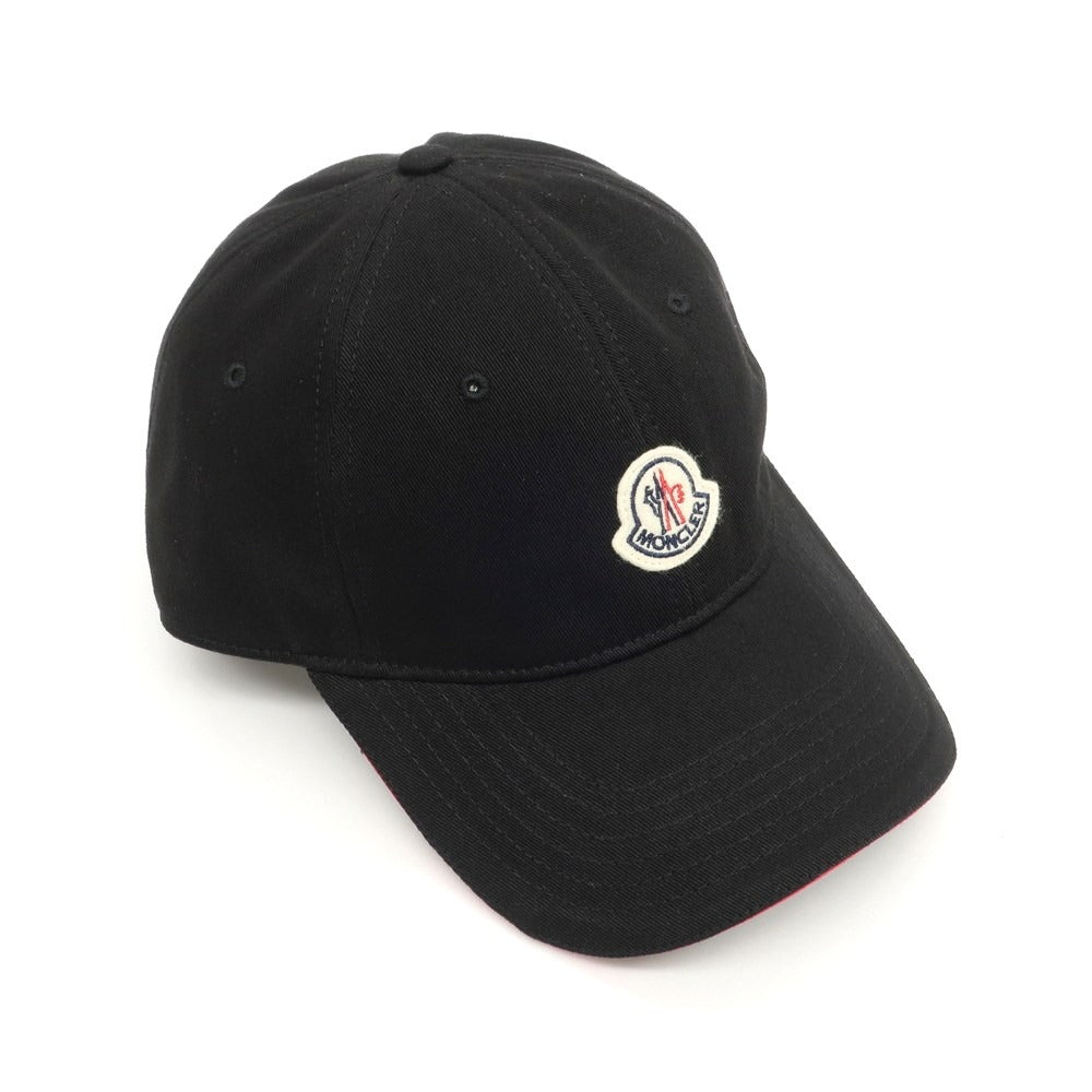 【中古】モンクレール MONCLER コットンツイル 6パネル キャップ ブラックxオリーブ【 状態ランクA 】【 メンズ 】