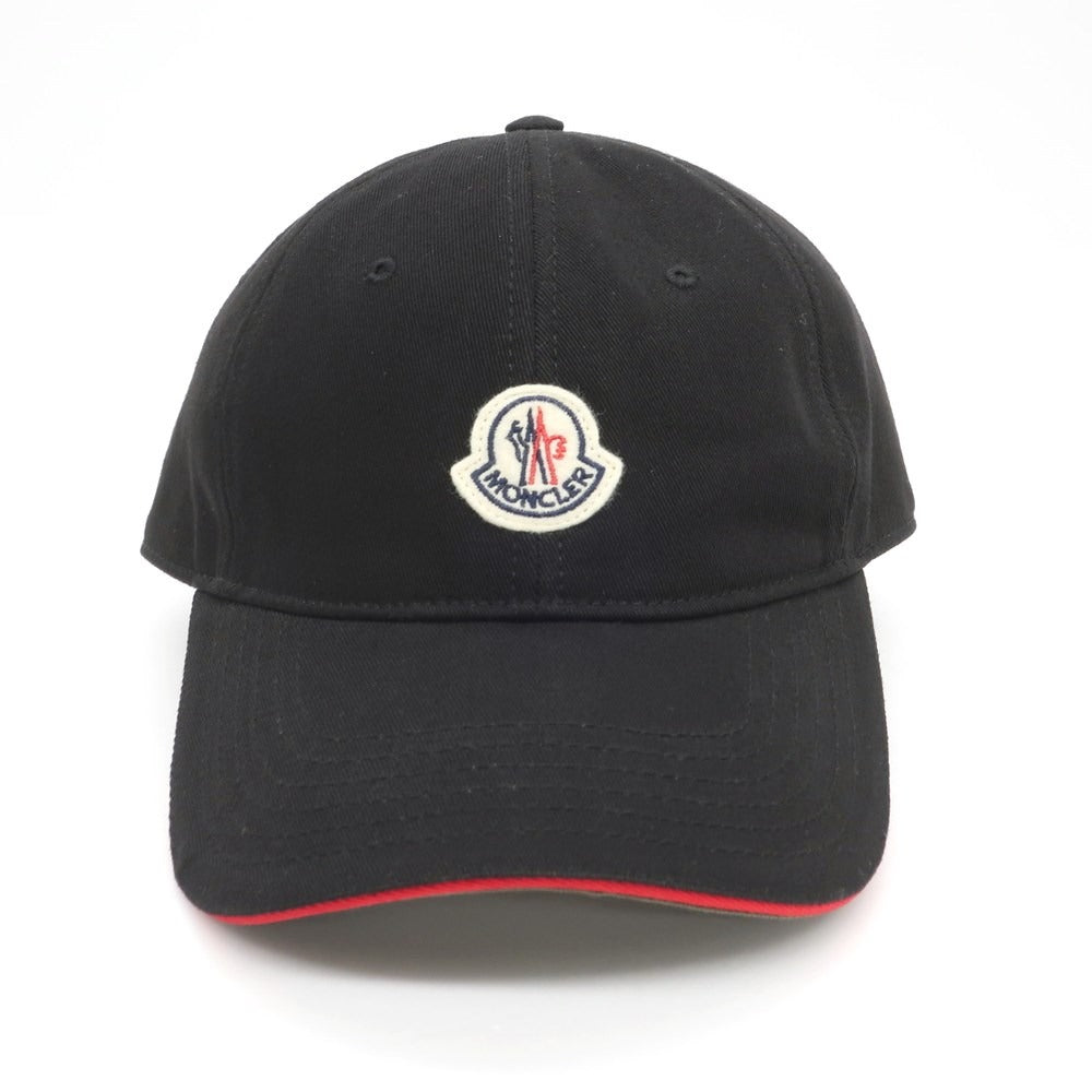 【中古】モンクレール MONCLER コットンツイル 6パネル キャップ ブラックxオリーブ【 状態ランクA 】【 メンズ 】