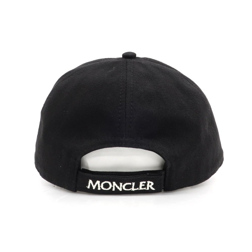 【中古】モンクレール MONCLER コットンツイル 6パネル キャップ ブラック【 状態ランクA 】【 メンズ 】