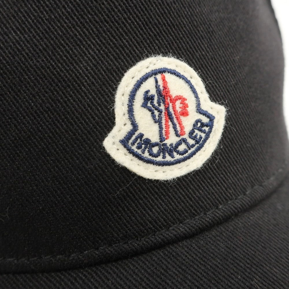 【中古】モンクレール MONCLER コットンツイル 6パネル キャップ ブラック【 状態ランクA 】【 メンズ 】