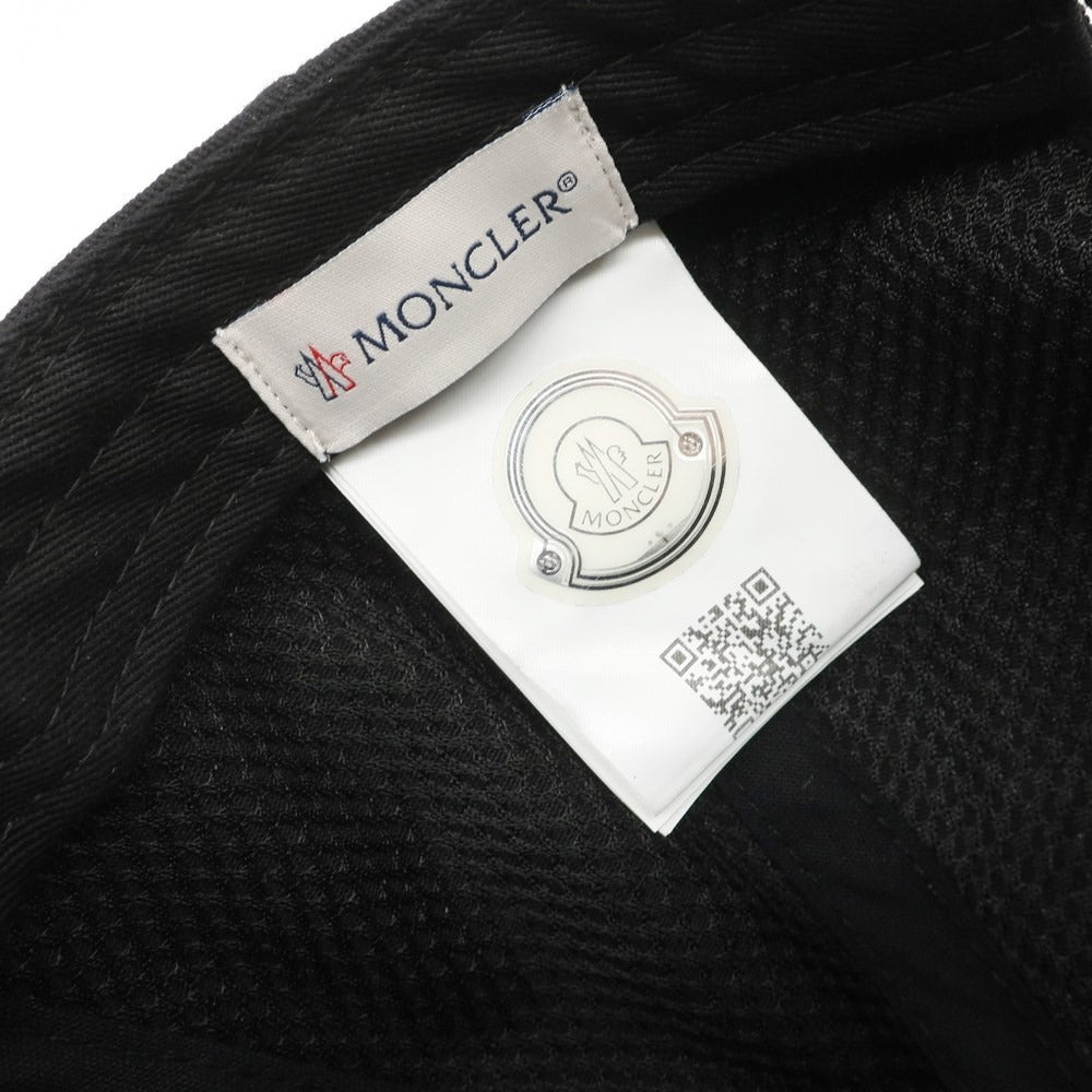 【中古】モンクレール MONCLER コットンツイル 6パネル キャップ ブラック【 状態ランクA 】【 メンズ 】