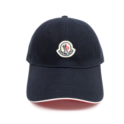 【中古】モンクレール MONCLER コットンツイル 6パネル キャップ ネイビーxレッド【 状態ランクA 】【 メンズ 】