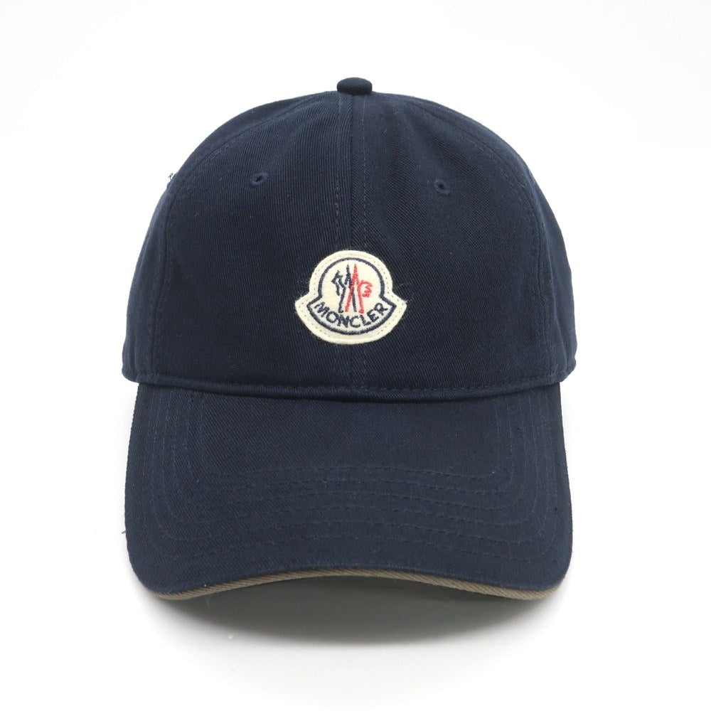 【中古】モンクレール MONCLER コットンツイル 6パネル キャップ ライトネイビーxブラック【 状態ランクA 】【 メンズ 】