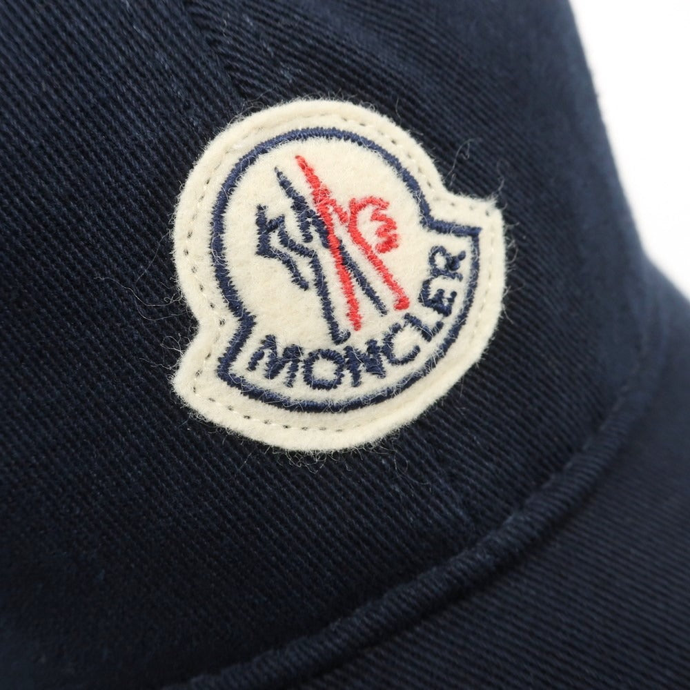 【中古】モンクレール MONCLER コットンツイル 6パネル キャップ ライトネイビーxブラック【 状態ランクA 】【 メンズ 】