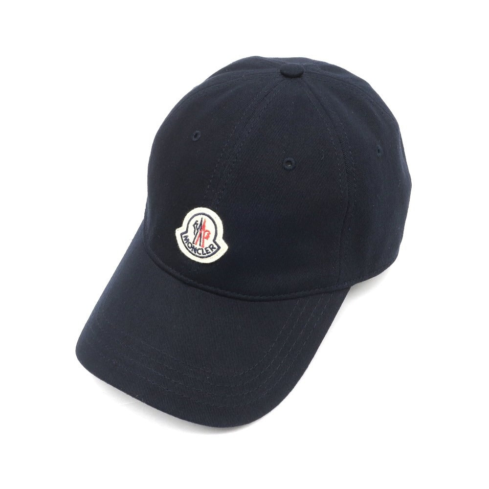 【中古】モンクレール MONCLER コットンツイル 6パネル キャップ ネイビー【 状態ランクA 】【 メンズ 】