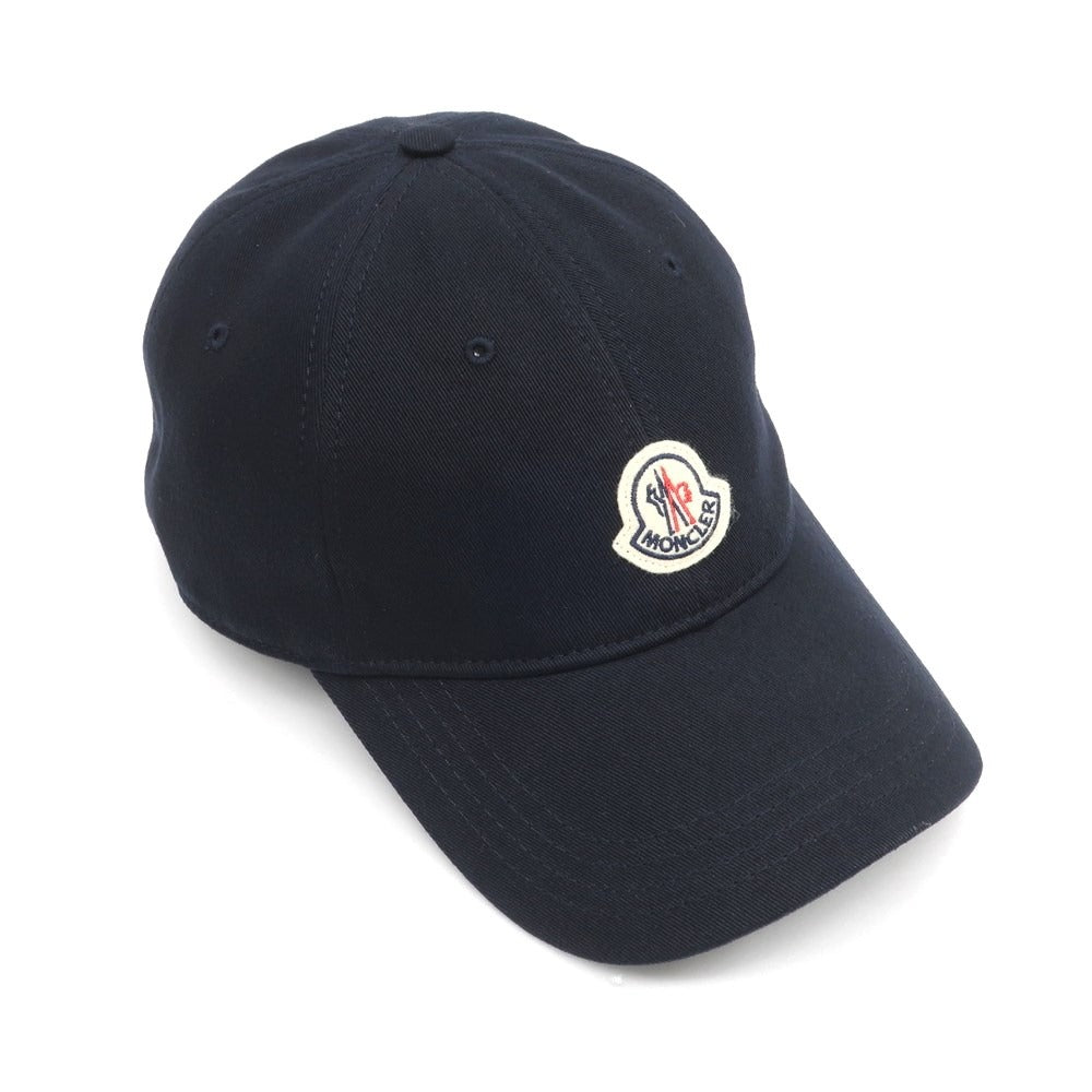 【中古】モンクレール MONCLER コットンツイル 6パネル キャップ ネイビー【 状態ランクA 】【 メンズ 】