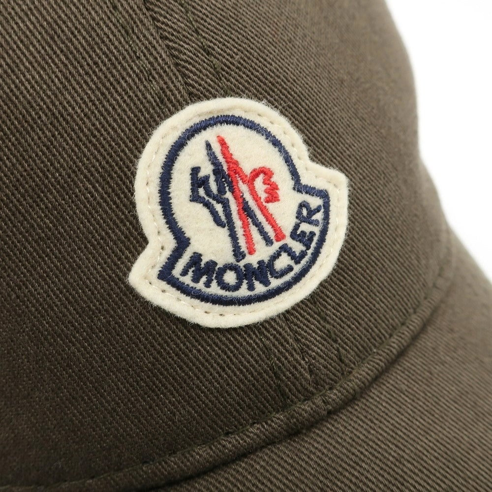 【中古】モンクレール MONCLER コットンツイル 6パネル キャップ オリーブグリーン【 状態ランクA 】【 メンズ 】