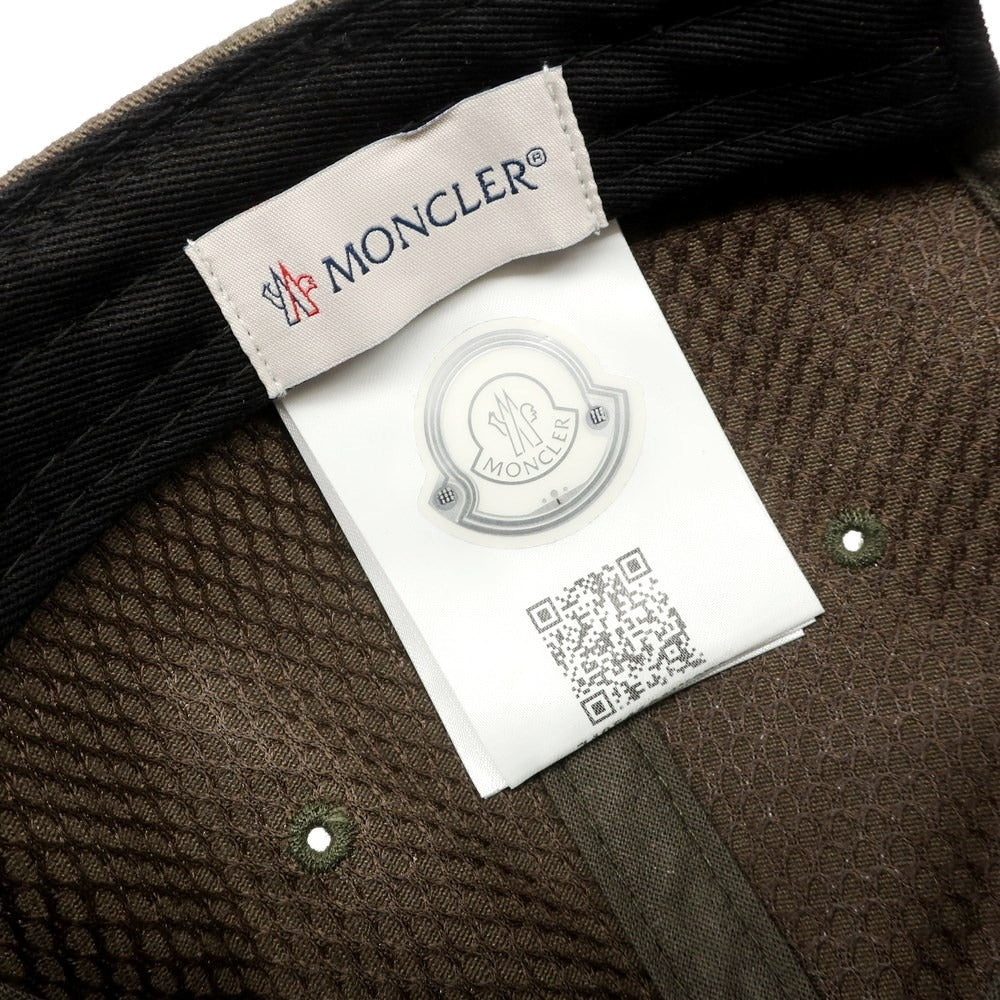 【中古】モンクレール MONCLER コットンツイル 6パネル キャップ オリーブグリーン【 状態ランクA 】【 メンズ 】