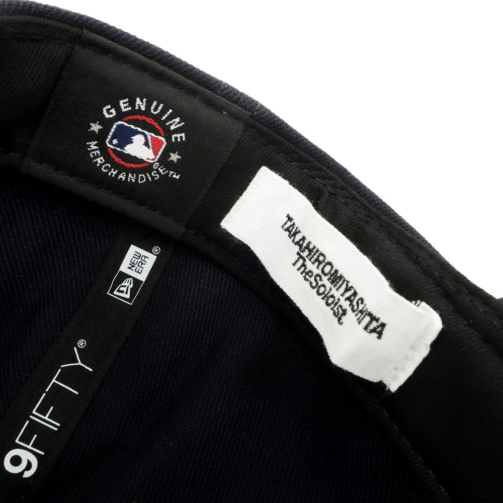 【中古】タカヒロミヤシタザソロイスト TAKAHIRO MIYASHITA The SoloIst. × NEW ERA、MLB 2024年秋冬 ポリエステル スナップバック キャップ ネイビー【 状態ランクA 】【 メンズ 】