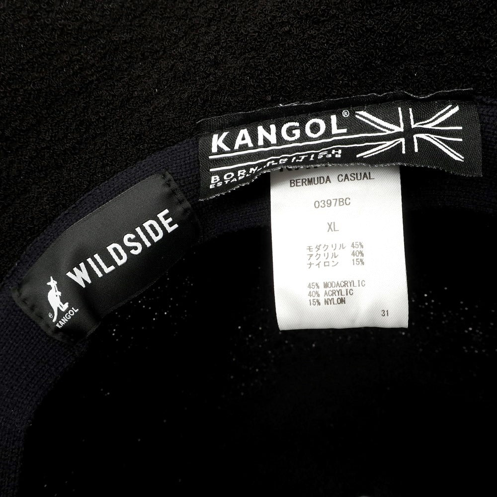 【中古】ワイルドサイド ヨウジヤマモト WILDSIDE YOHJI YAMAMOTO × KANGOL ベルハット ブラック【 XL 】【 状態ランクA 】【 メンズ 】