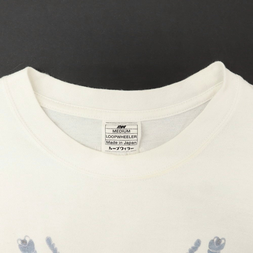 【中古】ループウィラー LOOPWHEELER コットン クルーネック 半袖Ｔシャツ ホワイト【 M 】【 状態ランクC 】【 メンズ 】